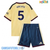 Camisa de time de futebol Arsenal Piero Hincapie #5 Replicas 3º Equipamento Infantil 2026-27 Manga Curta (+ Calças curtas)